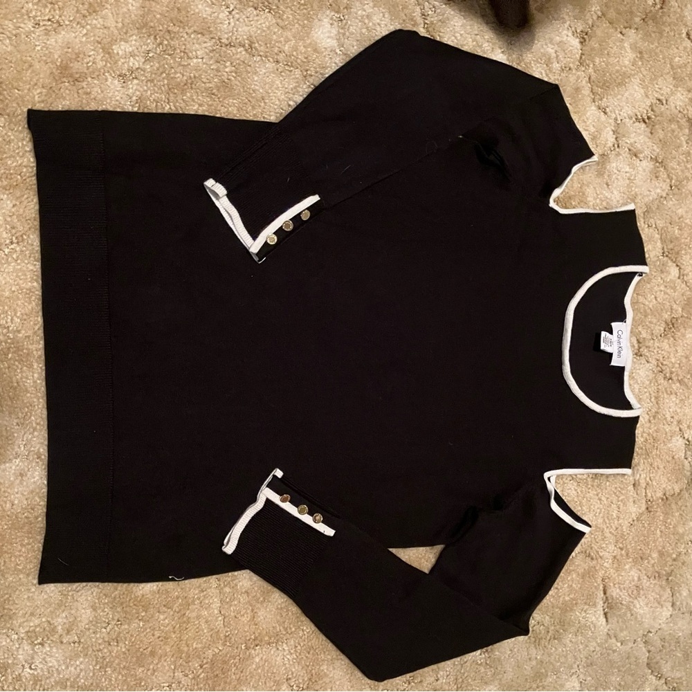 Calvin Klein Black and Cream Garment